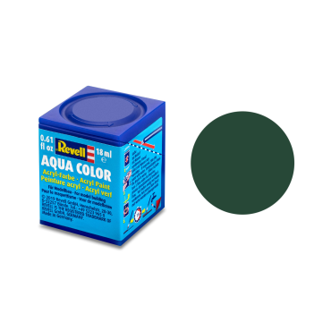 TINTA ACRÍLICA AQUA COLOR SOLÚVEL EM ÁGUA VERDE ESCURO FOSCO 18ML 68 REVELL REV 36168
